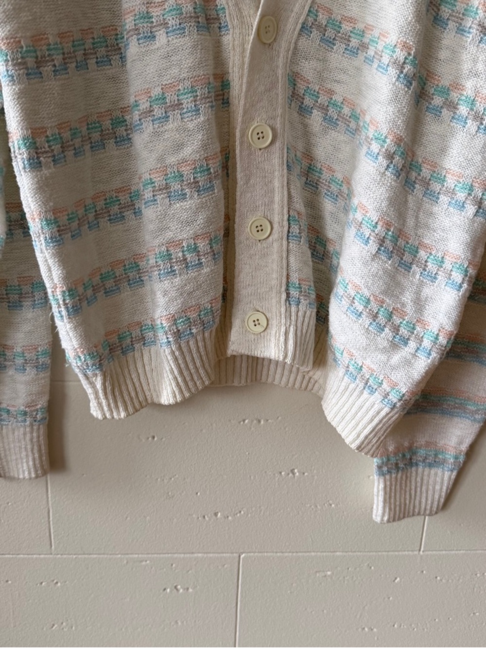 Arnold Palmer | Cozy Cardigan Pastel Knit Cottagecore Button Front | Large - Picture 6 of 9